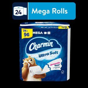 Charmin Ultra Soft Toilet Paper 24 Mega Rolls, 224 Sheets per Roll